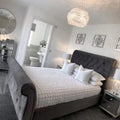 New Crystal Chandelier with Chrome Iron Frame
