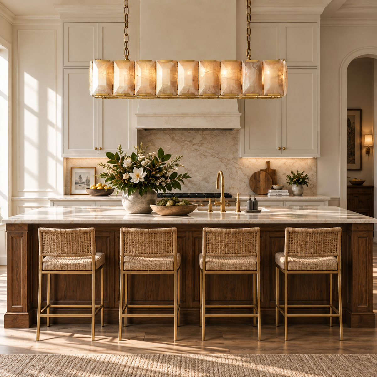 Hadilor Calcite Rectangular Chandelier