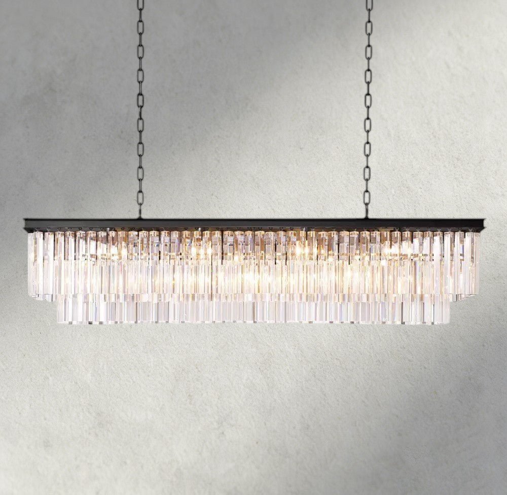 1920S Odeon Rectangular Chandelier 40", 49", 59" - Brig
