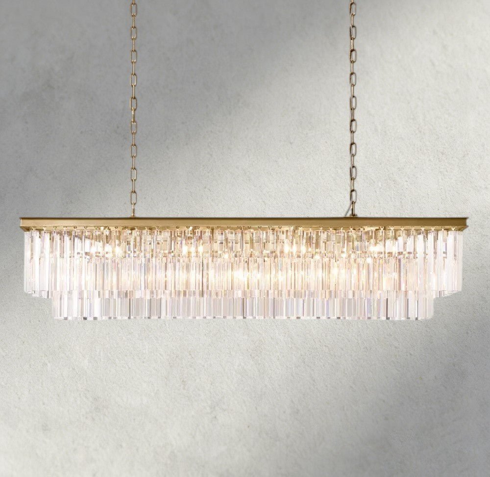1920S Odeon Rectangular Chandelier 40", 49", 59" - Brig