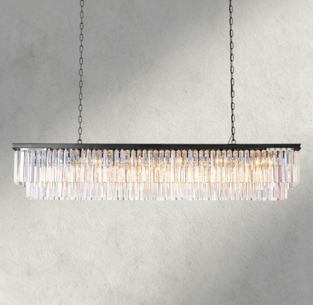 1920S Rectangular Chandelier 40", 49", 59" - briglamps