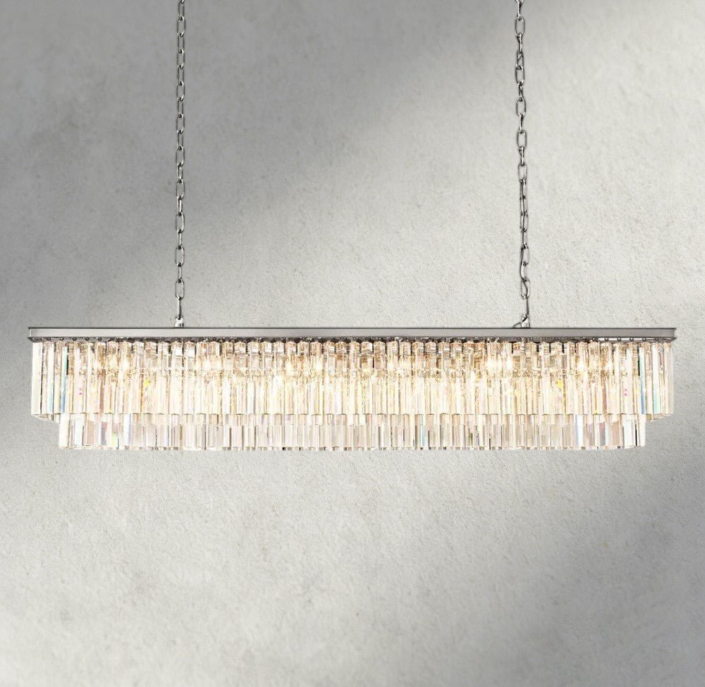 1920S Rectangular Chandelier 40", 49", 59" - briglamps