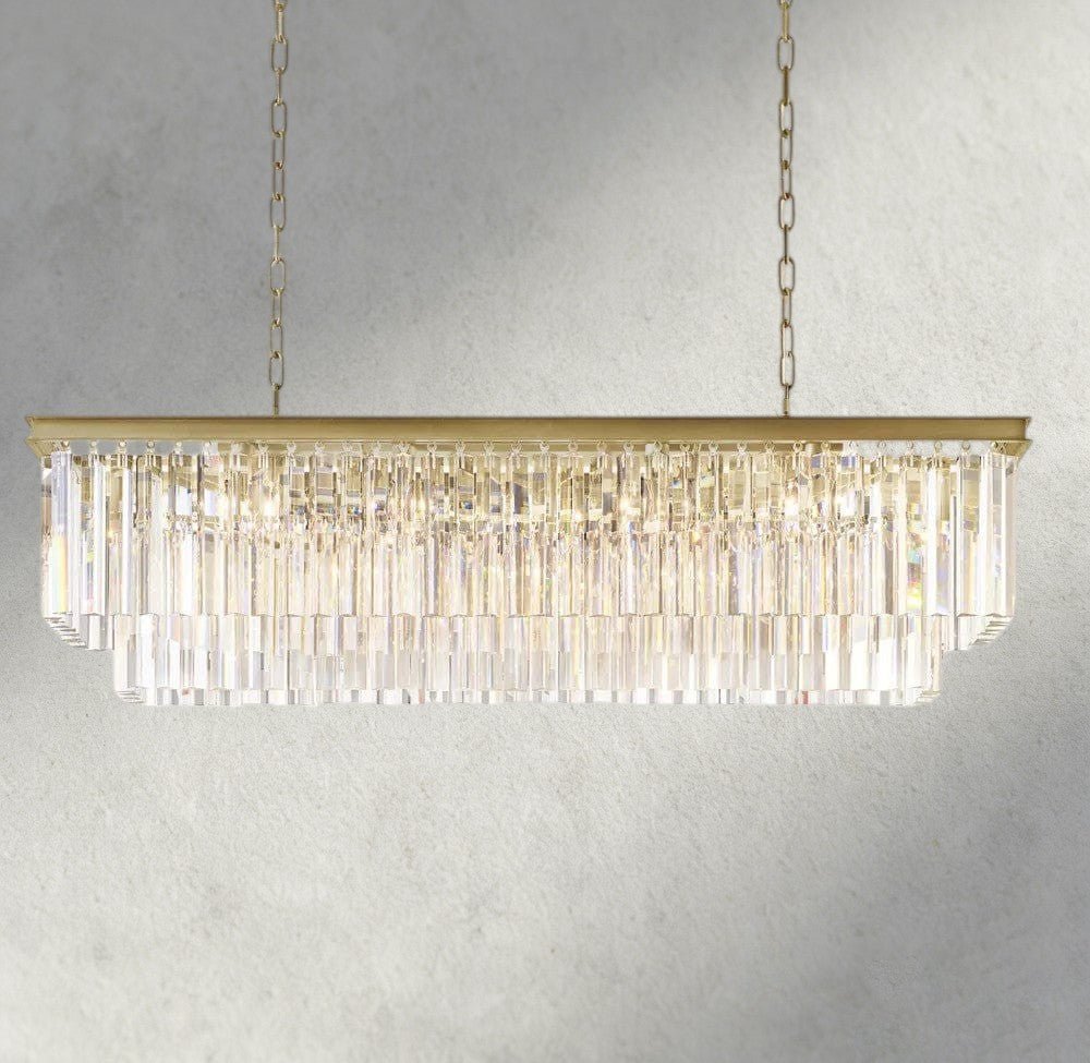 1920S Rectangular Chandelier 40", 49", 59" - briglamps