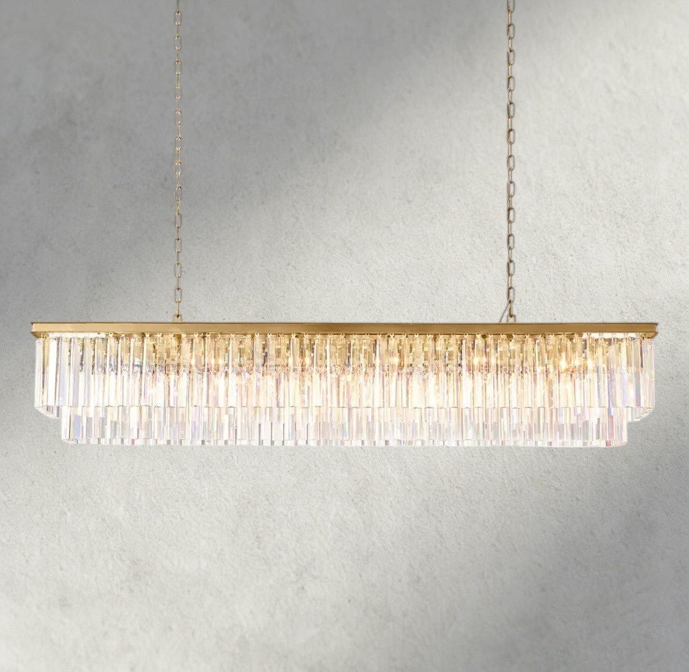1920S Rectangular Chandelier 40", 49", 59" - briglamps