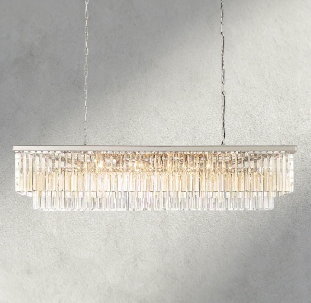 1920S Rectangular Chandelier 40", 49", 59" - briglamps
