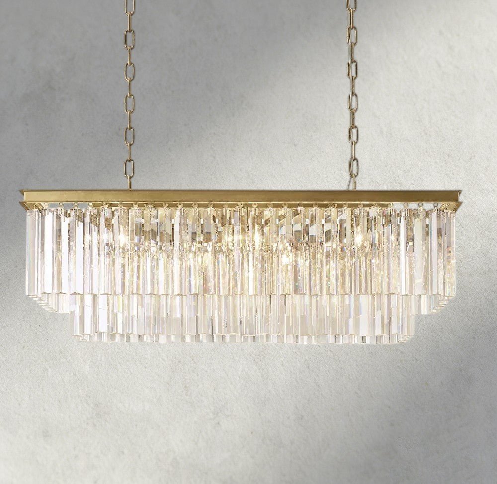 1920S Rectangular Chandelier 40", 49", 59" - briglamps