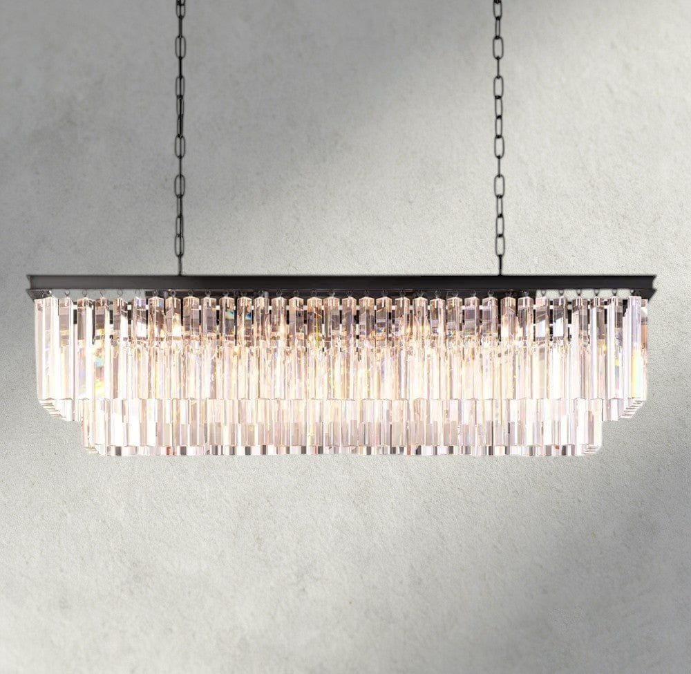 1920S Rectangular Chandelier 40", 49", 59" - briglamps