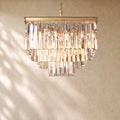 1920s Crystal Square Chandelier