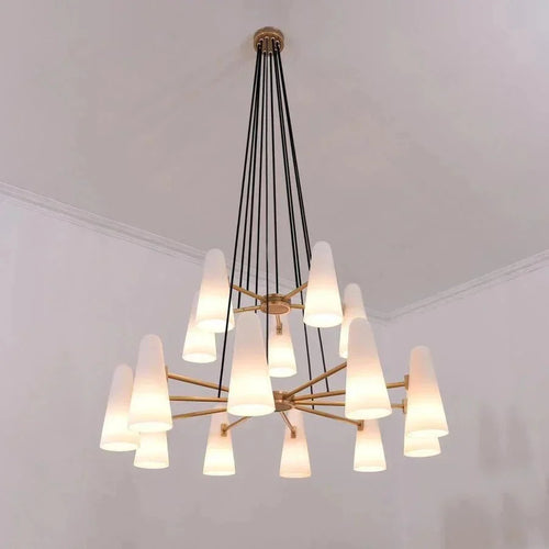 2-Tier White Porcelain Round Chandelier - Brig Lighting