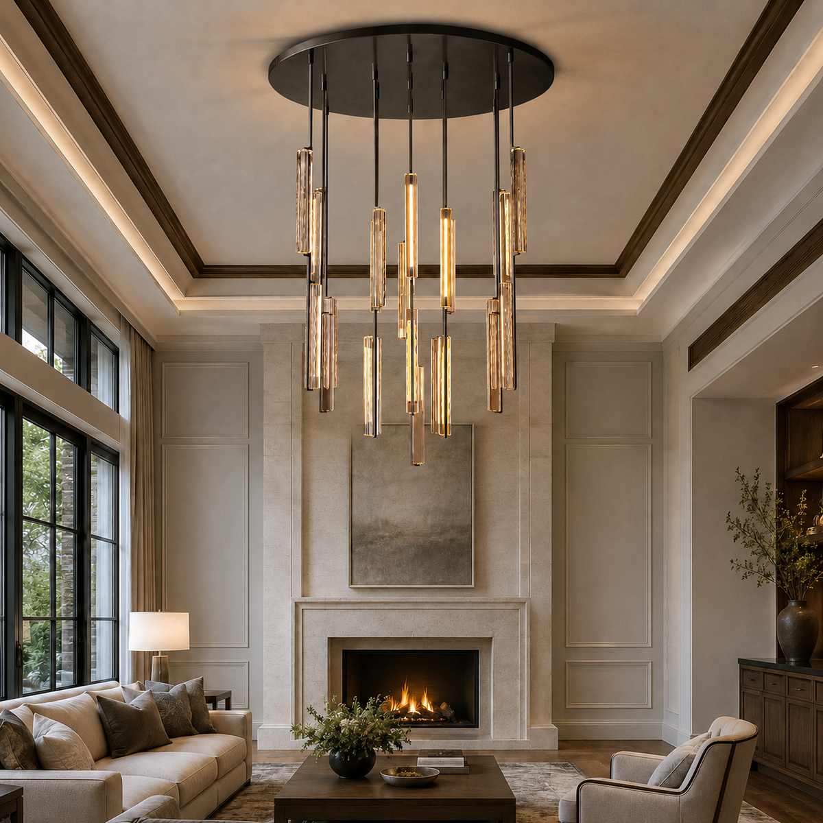 Audocon Crystal Round Chandelier