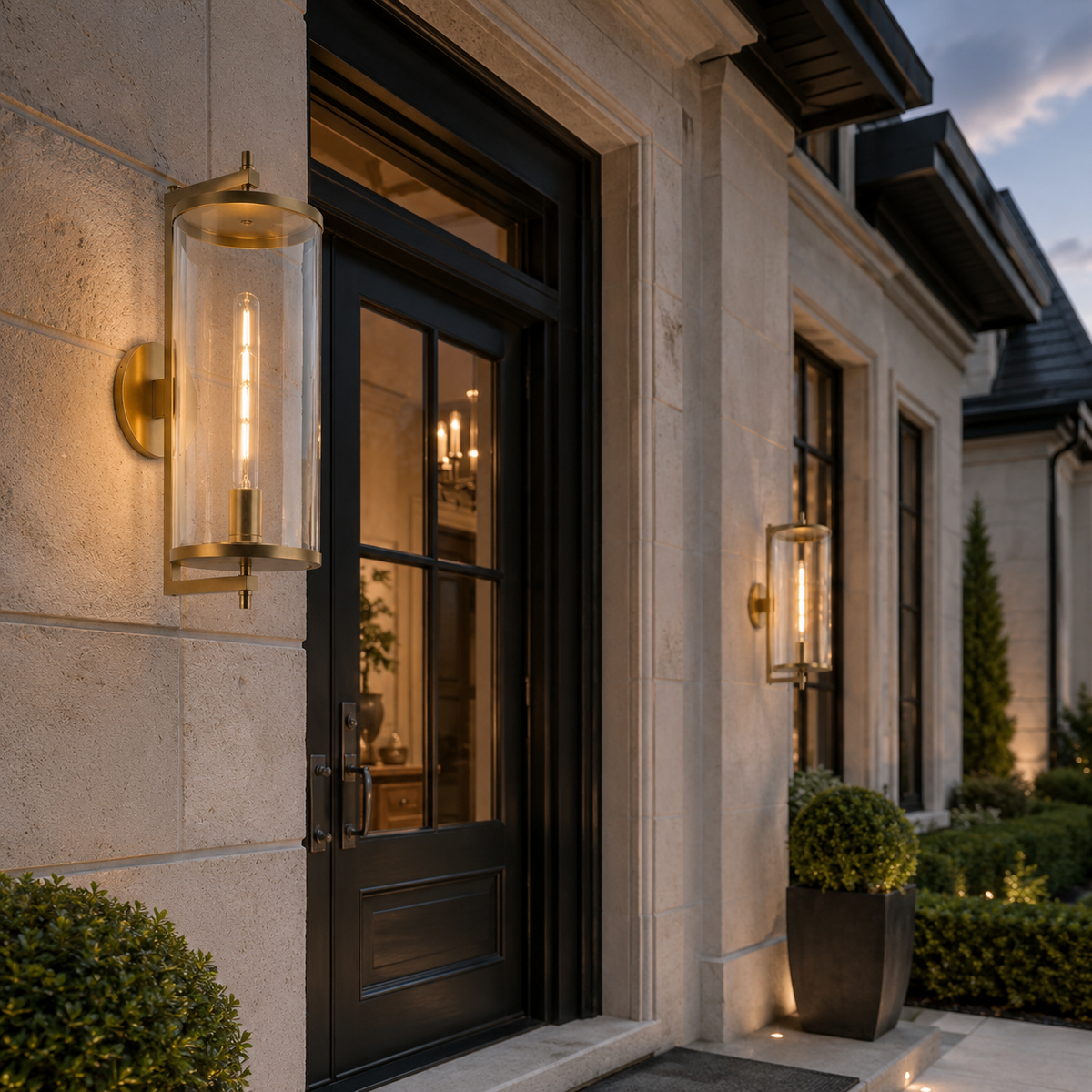 Devauxy Outdoor Round Sconce