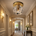 Beyle di Cristal Clear Glass Petite Flushmount