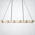Dorian Crystal Ball Rectangular Chandelier 72"