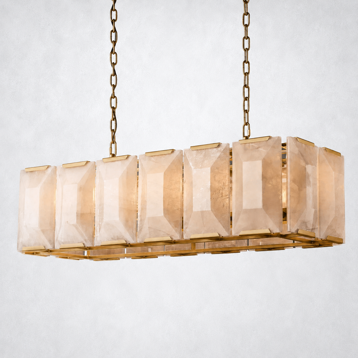 Ellington Calcite Rectangular Chandelier 42"