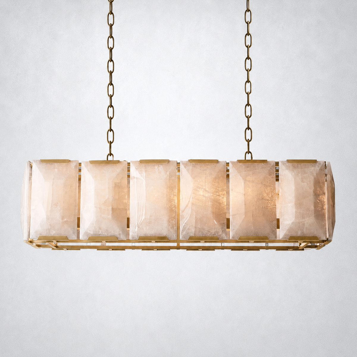 Ellington Calcite Rectangular Chandelier 42"