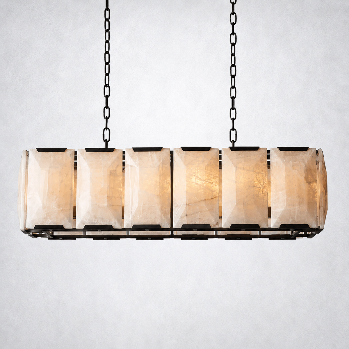 Ellington Calcite Rectangular Chandelier 42"