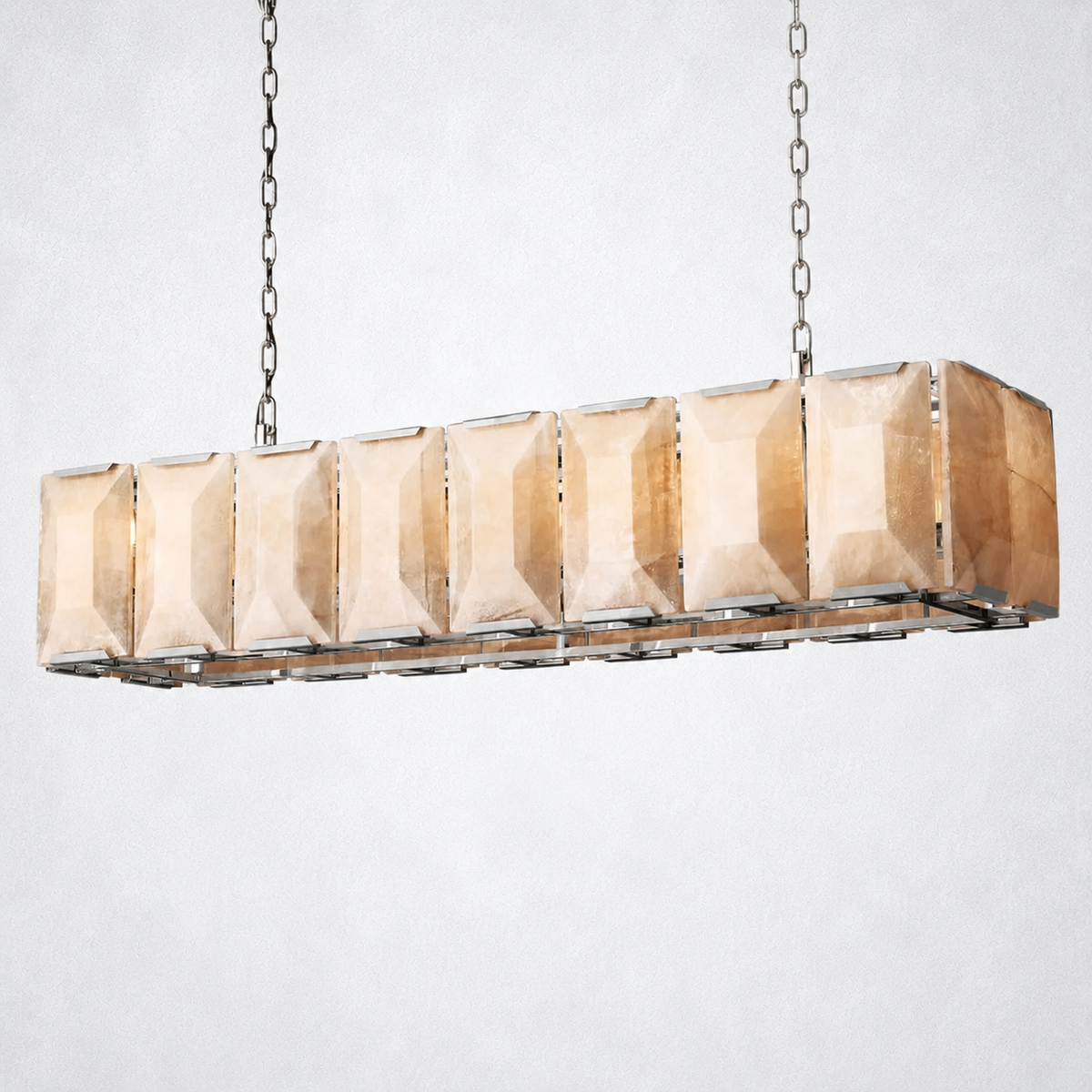 Ellington Calcite Rectangular Chandelier 54"
