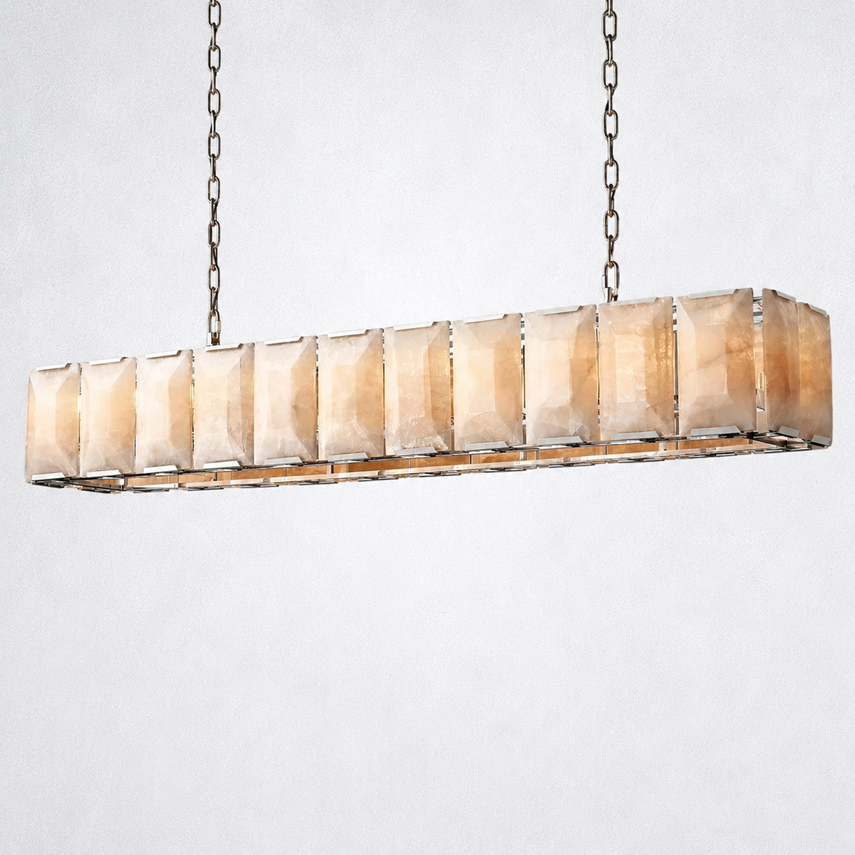 Ellington Calcite Rectangular Chandelier 74"