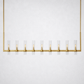 Summit Modern Fashion Glass Linear Chandelier 71''