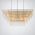 Riviera 4-Tier Rectangle Chandelier 72"