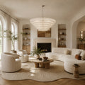 Amor 5-Tier Ghiaccio Glass Round Chandelier 48"
