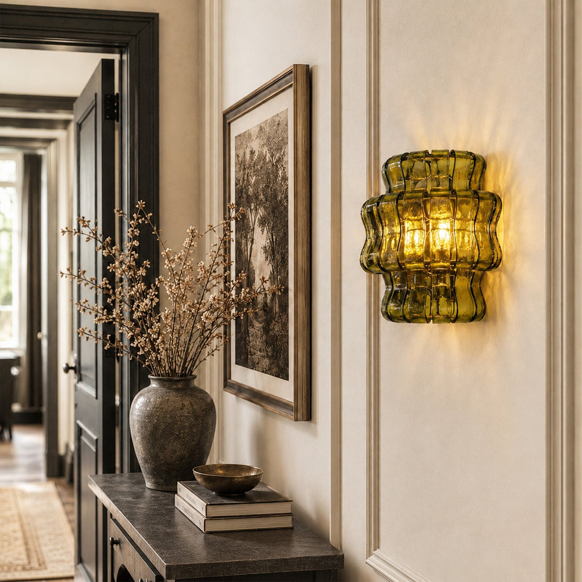 Amor Ghiaccio Glass Wall Sconce 12"
