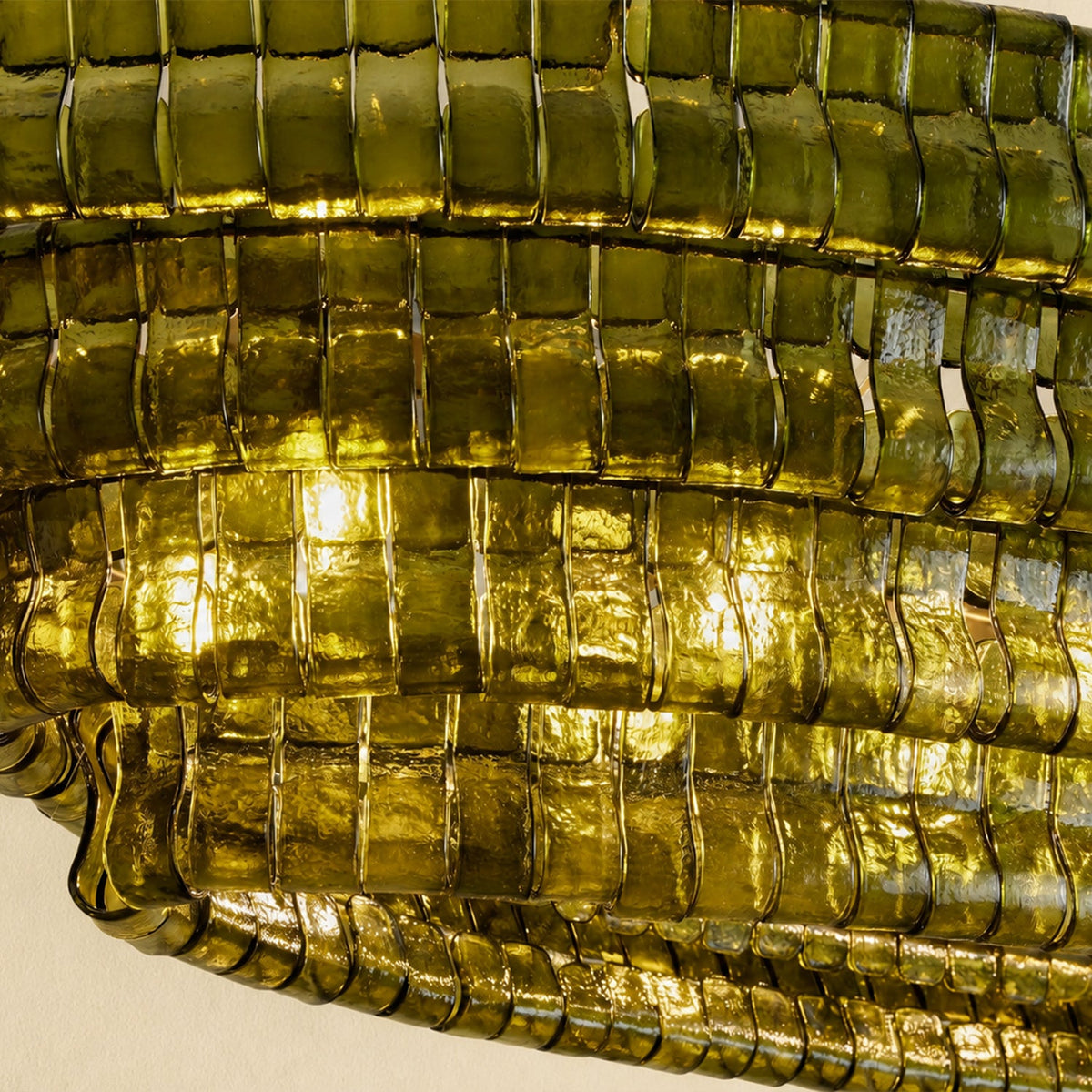 Amor Ghiaccio Glass Oval Chandelier 54"W/65"W