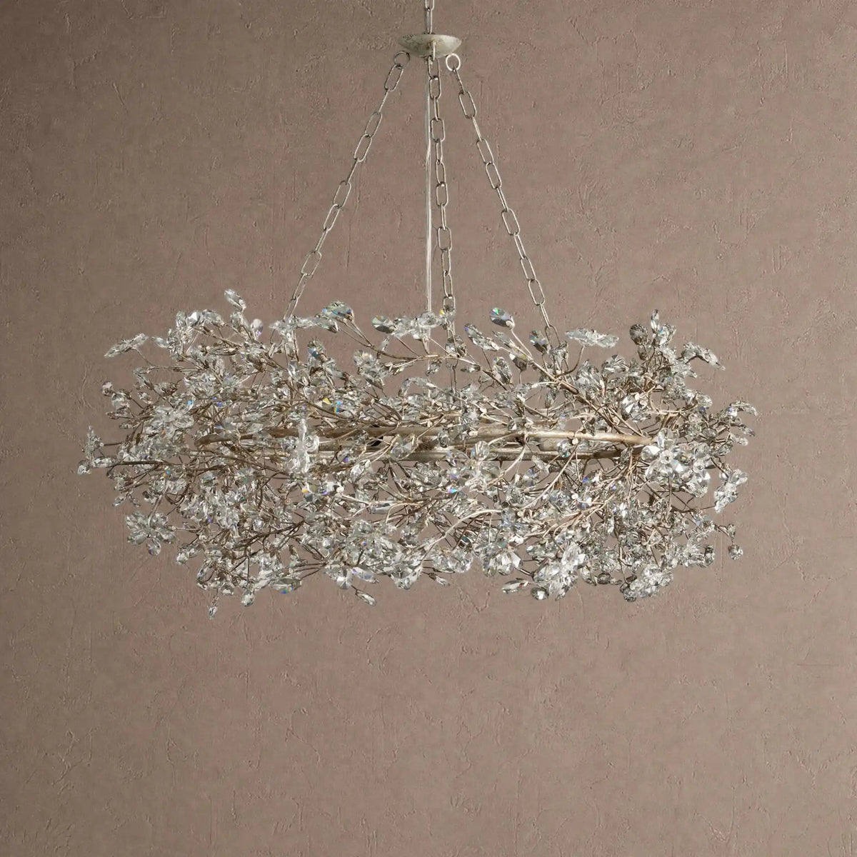 Fiore Crown Crystal Branch Chandelier 39" 48" 60“