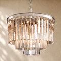 1920s Round Crystal Chandelier