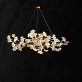 Ceramic Gingko Linear Branch Chandelier