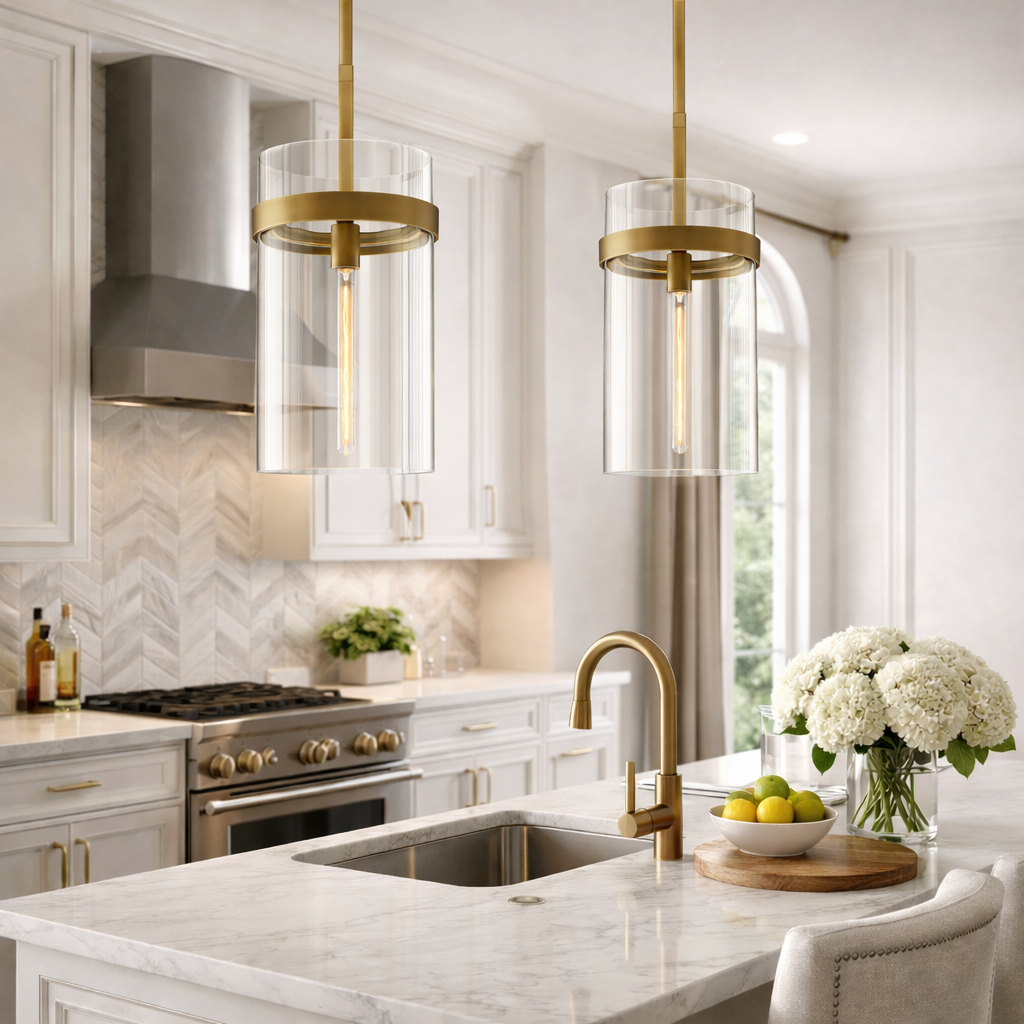 Racerret Clear Glass Cord Pendant