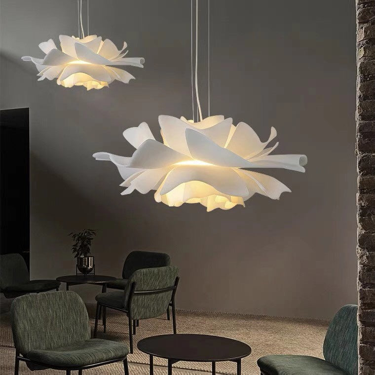 New Arrival  Single White Flower Ceiling Light For Kitchen Dining Room Table
