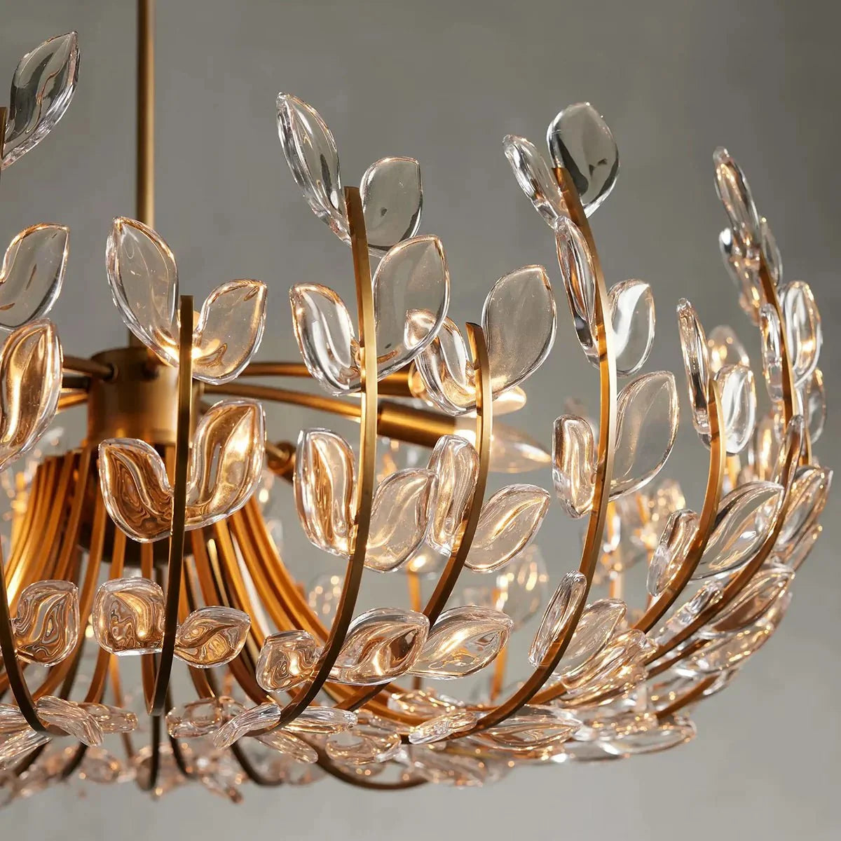 Adela Glass Petal 6 Light Chandelier - Cyran Lamps