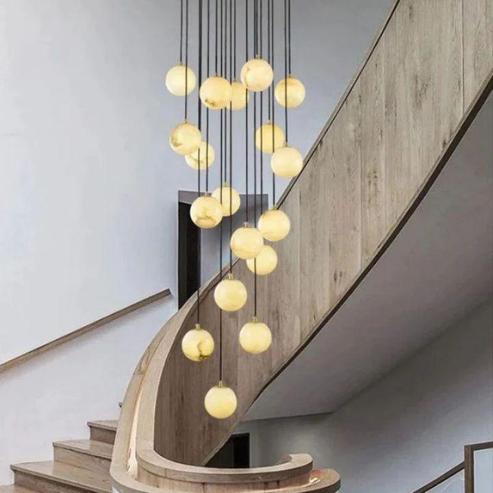 Alabaster Global Wavy Chandelier - Brig Lighting