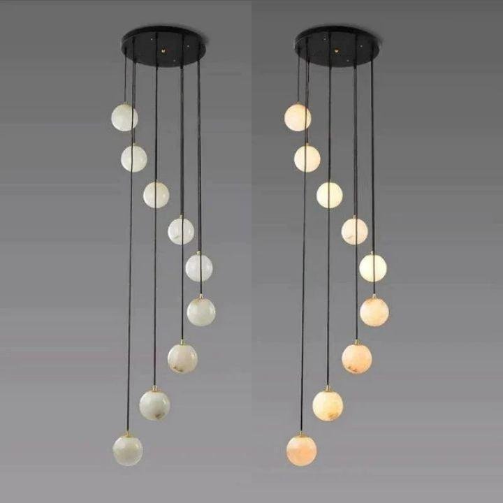 Alabaster Global Wavy Chandelier - Brig Lighting