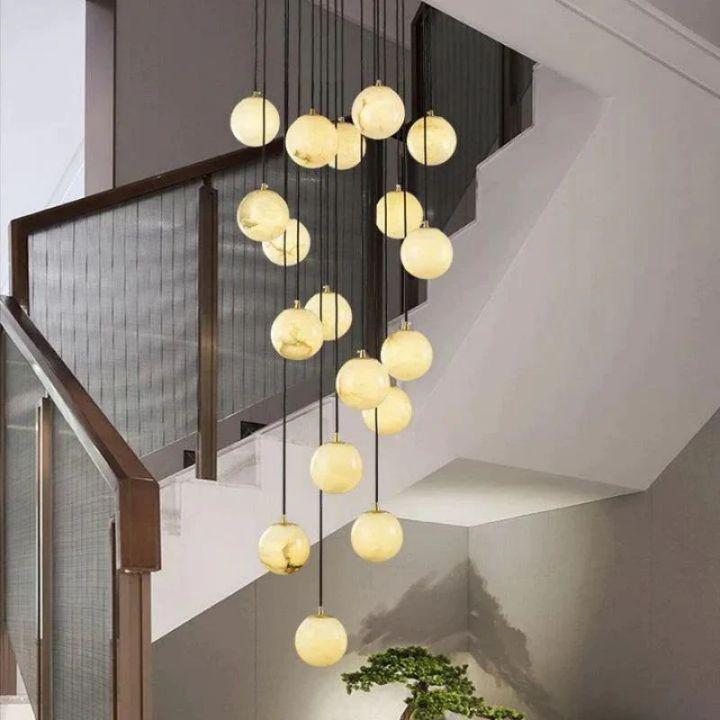 Alabaster Global Wavy Chandelier - Brig Lighting
