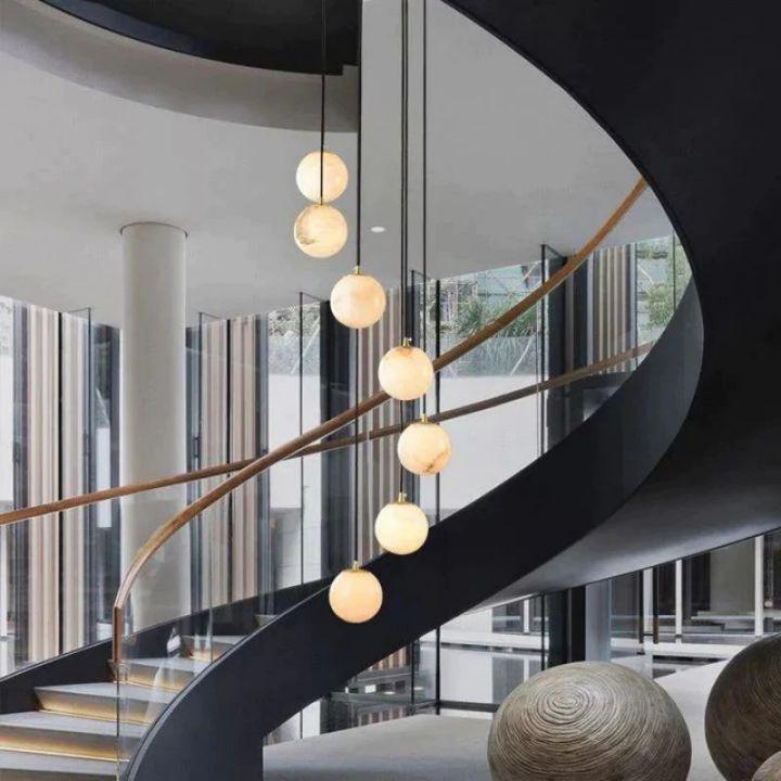 Alabaster Global Wavy Chandelier - Brig Lighting
