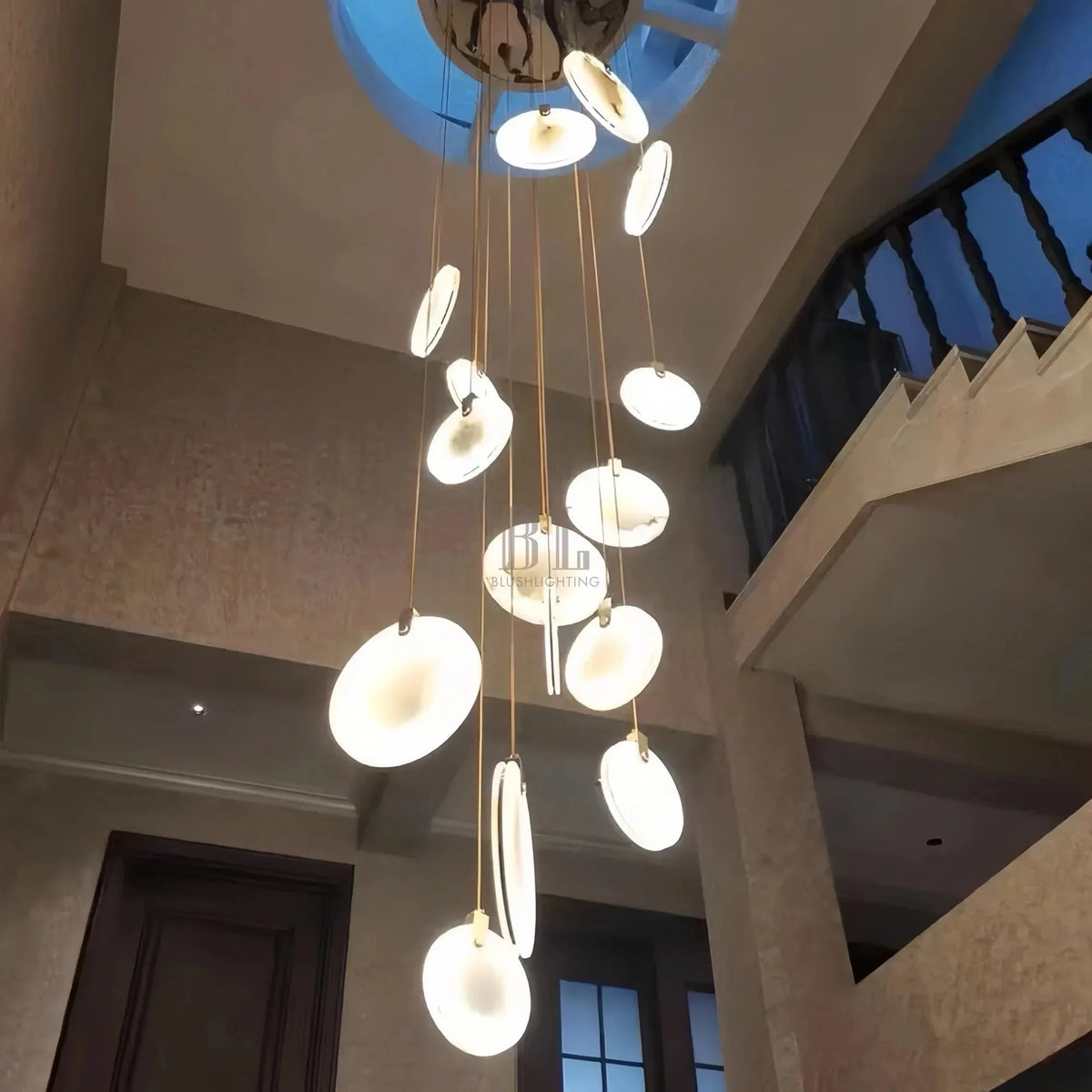 Alabaster Long Staircase Chandelier 5 styles - Brig Lighting
