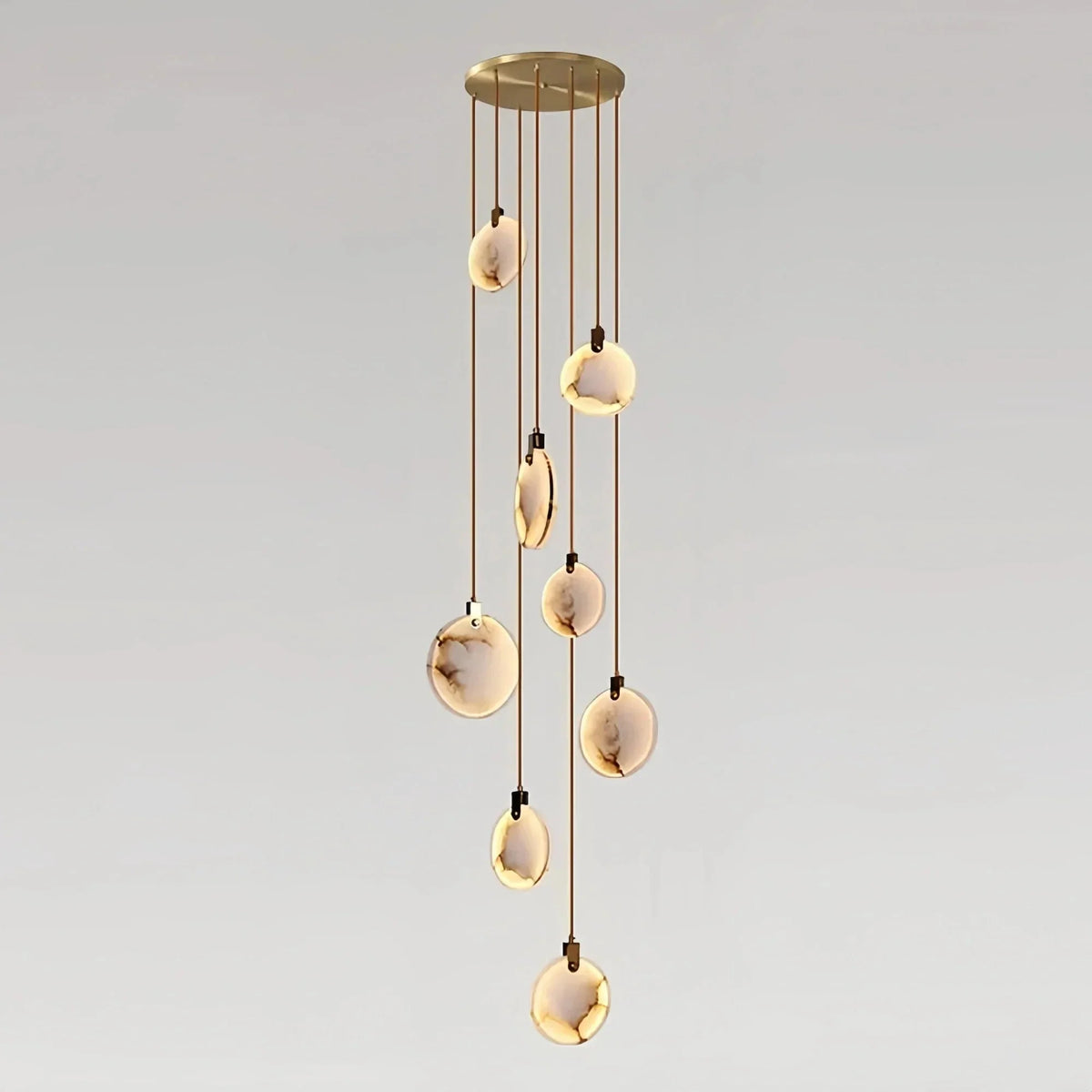 Alabaster Long Staircase Chandelier 5 styles - Brig Lighting