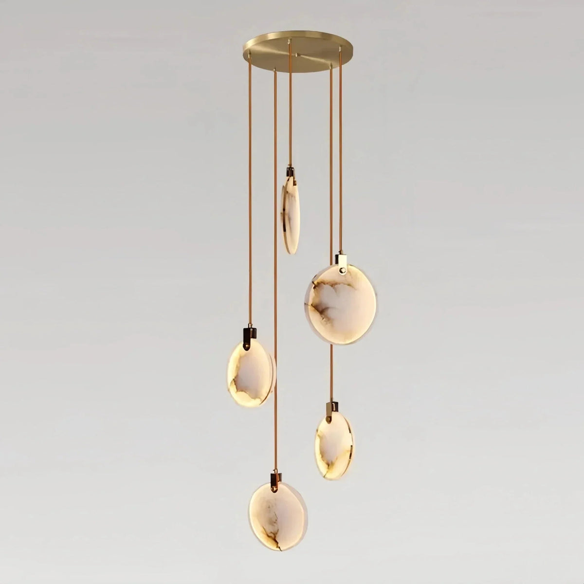 Alabaster Long Staircase Chandelier 5 styles - Brig Lighting