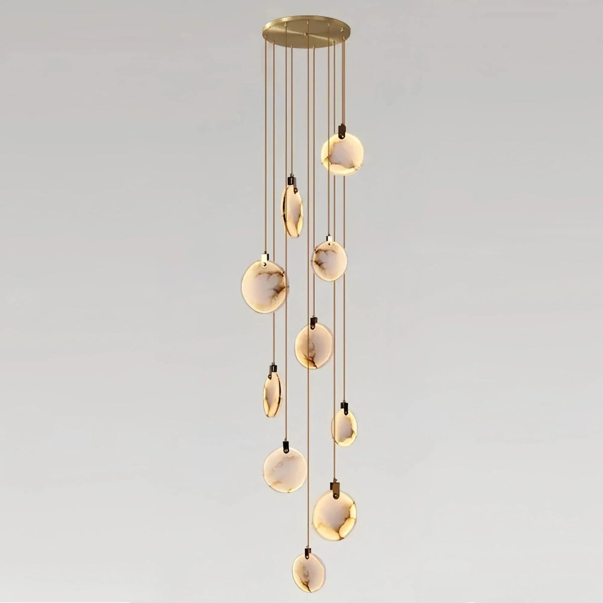 Alabaster Long Staircase Chandelier 5 styles - Brig Lighting