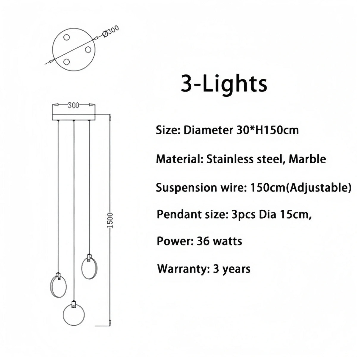 Alabaster Long Staircase Chandelier 5 styles - Brig Lighting