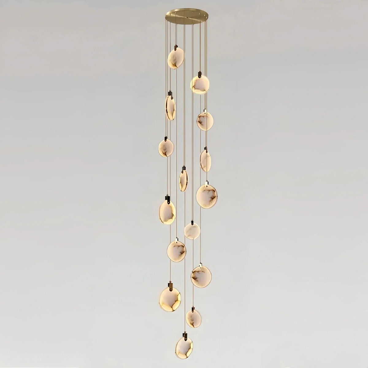 Alabaster Long Staircase Chandelier 5 styles - Brig Lighting