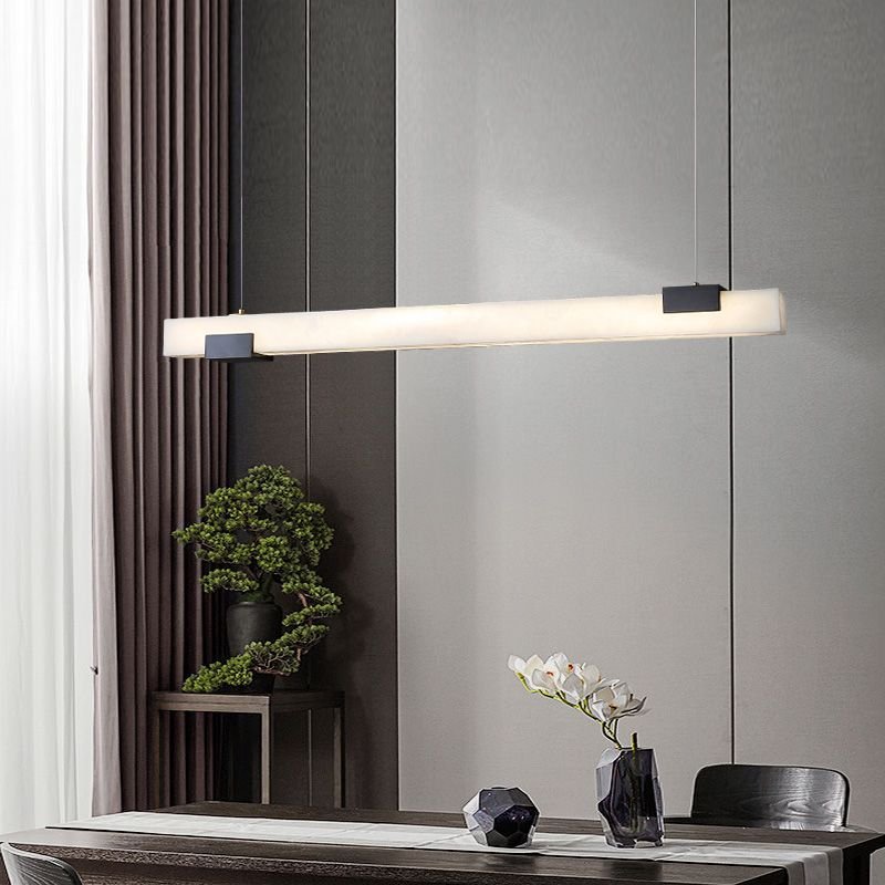 Alabaster Square Pillar Dining Chandelier - Brig Lighting