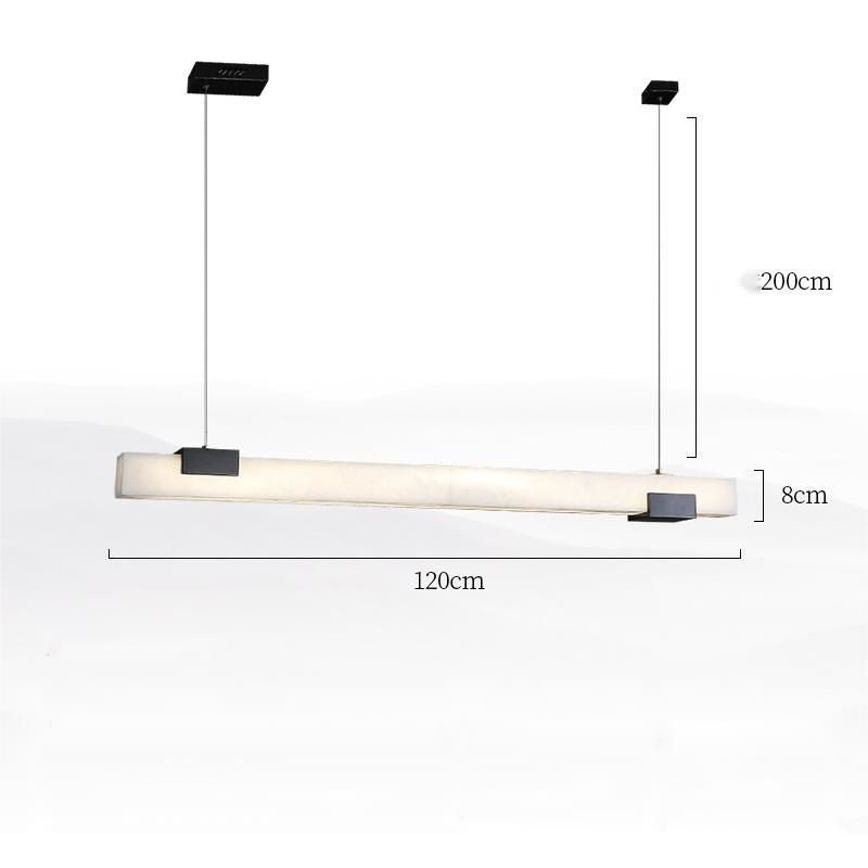 Alabaster Square Pillar Dining Chandelier - Brig Lighting