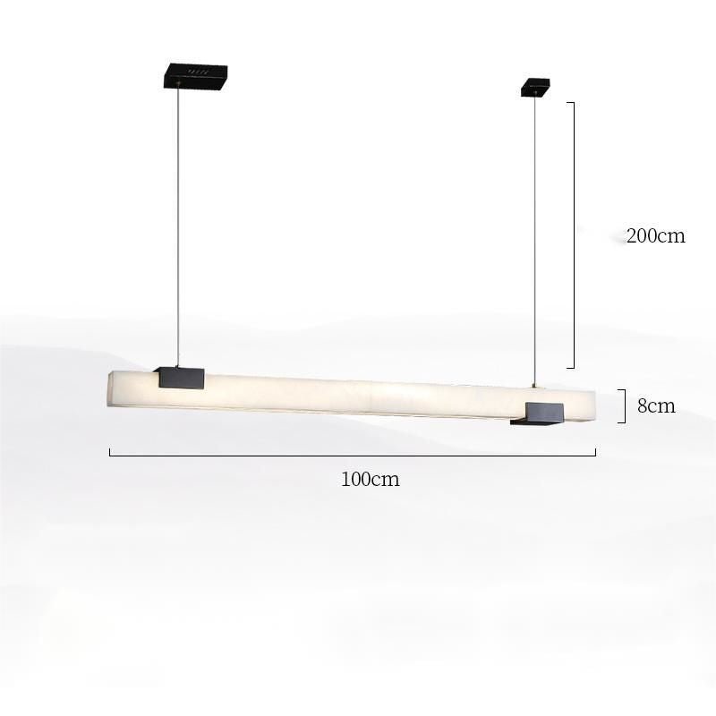 Alabaster Square Pillar Dining Chandelier - Brig Lighting