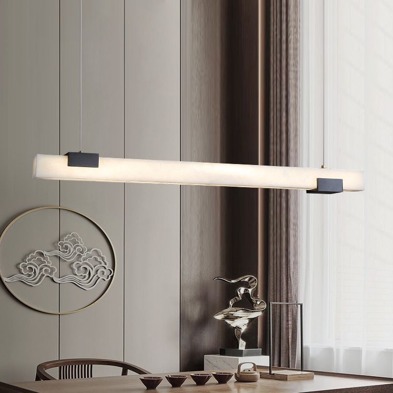Alabaster Square Pillar Dining Chandelier - Brig Lighting