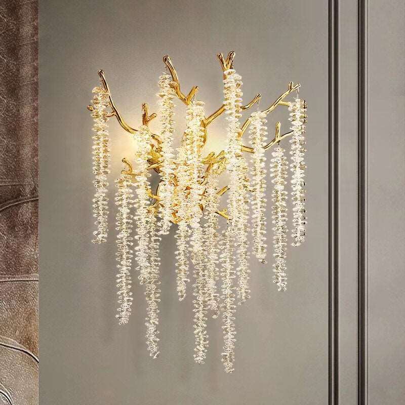 Albero Crystal Tassel Sconce - briglamps