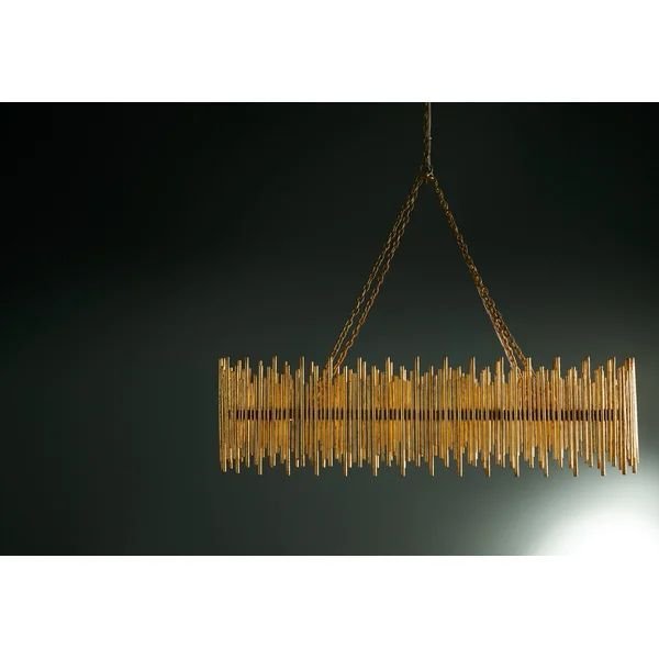 Althely 10 Lights Rectangle Pendant Chandelier - Brig Lighting
