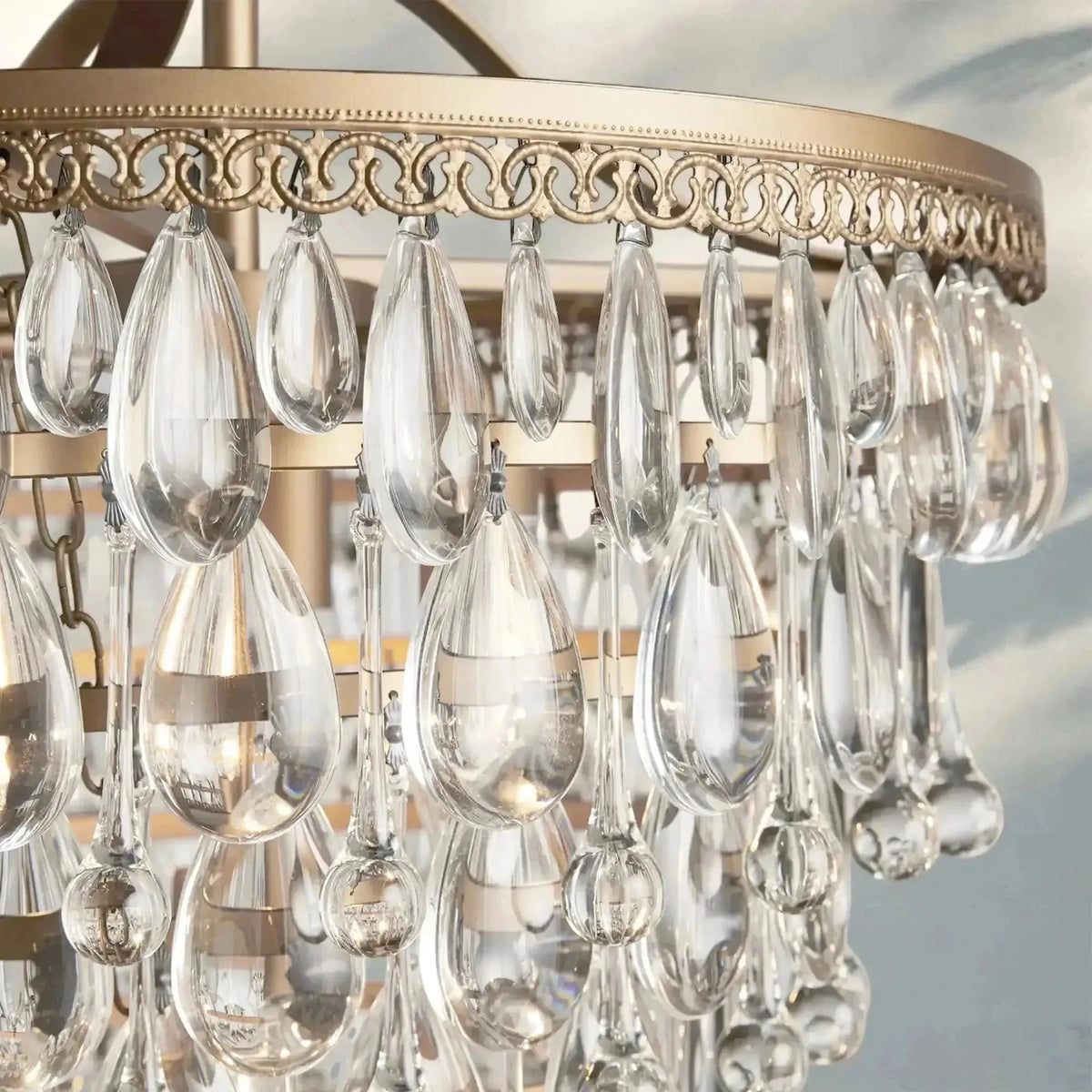 Anabelle Round Chandelier 17''23''H - Brig Lighting